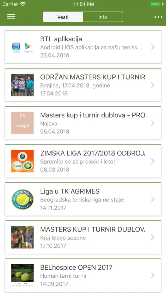 Teniske lige Srbije Screenshots