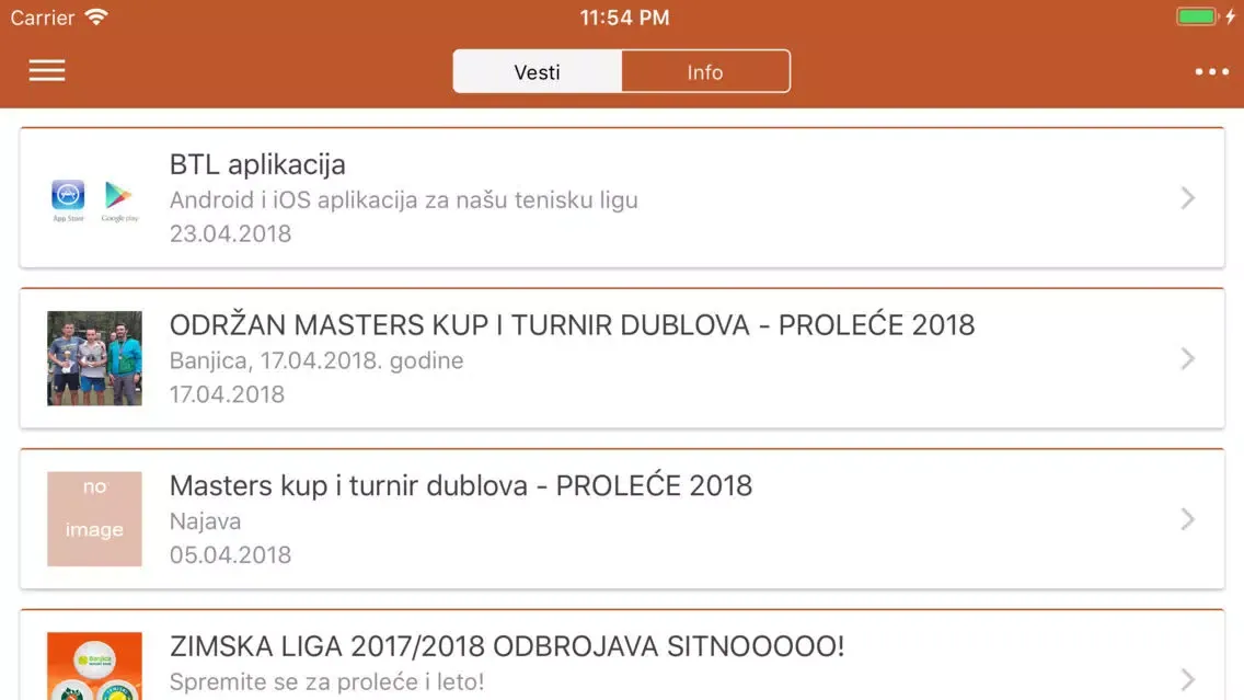 Teniske lige Srbije Screenshots