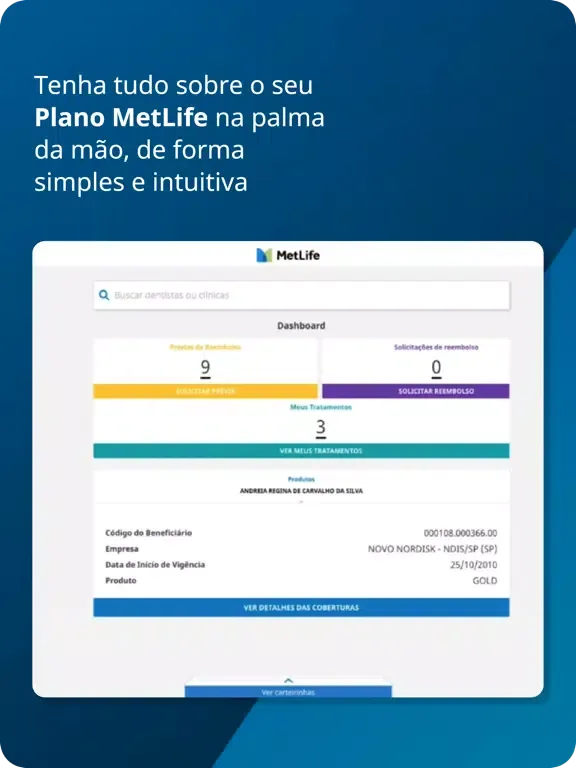 Capturas de pantalla de MetLife Dental iPad 
