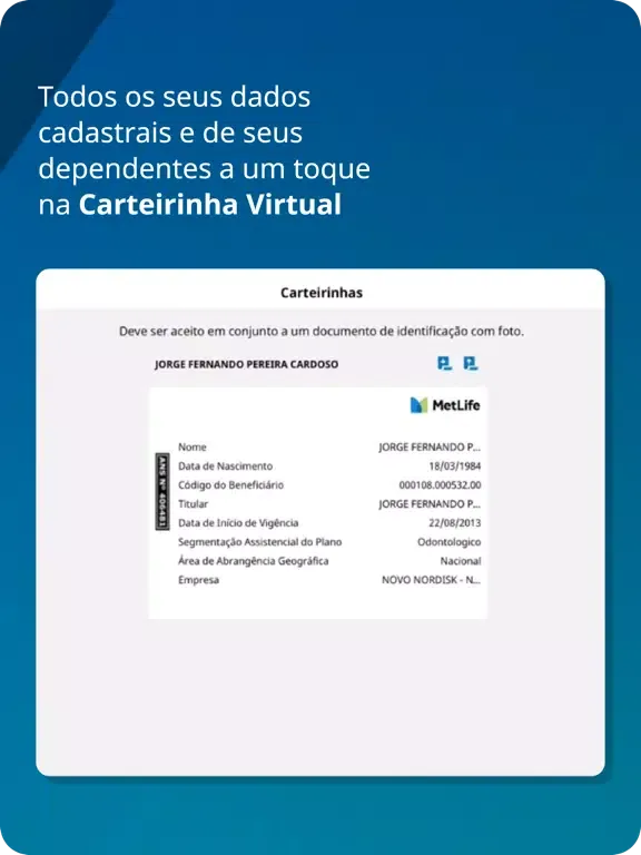 Capturas de pantalla de MetLife Dental iPad 