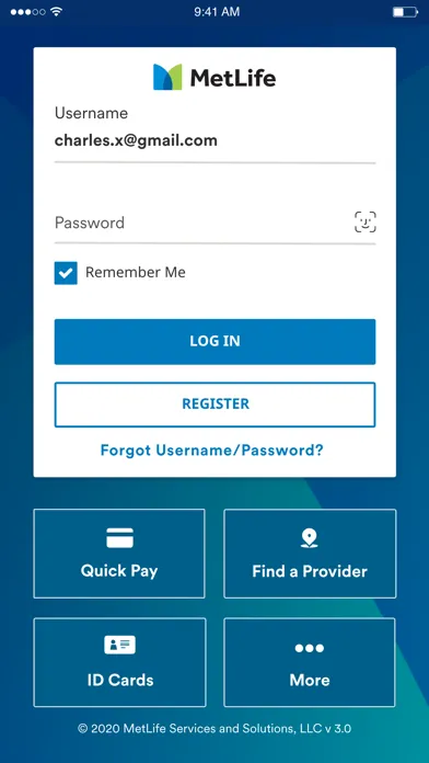 MetLife US App Ekran Görüntüleri