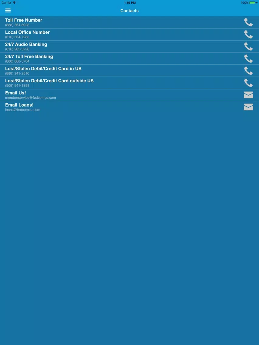 ภาพหน้าจอของ FEDCOM iPad 