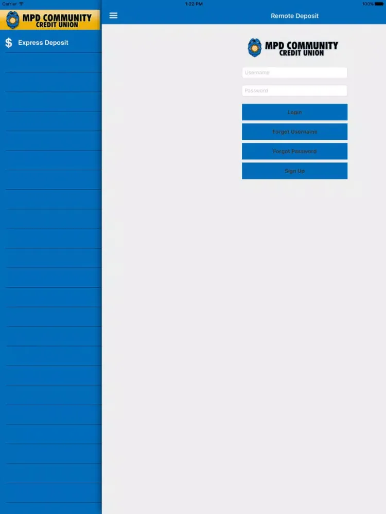 Zrzuty ekranu MPD Community Credit Union iPad 