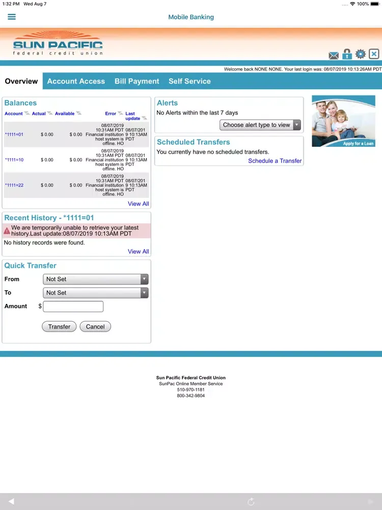 Sun Pacific FCU iPad  سکرین شاٹس