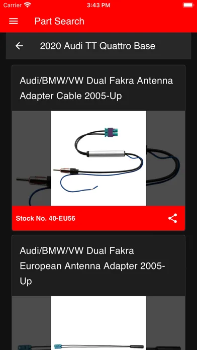 Metra Vehicle Fit Guide Screenshots