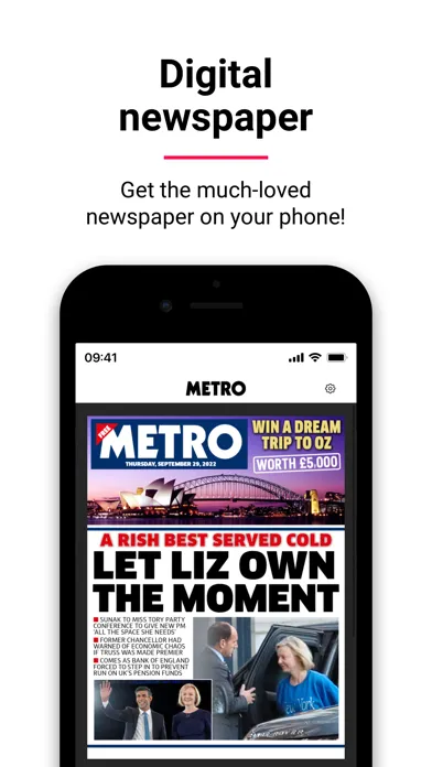 Capturas de pantalla de Metro: World and UK news app