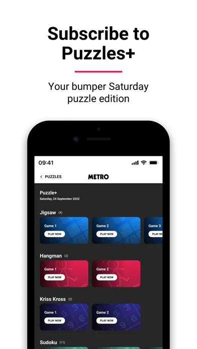 Capturas de pantalla de Metro: World and UK news app