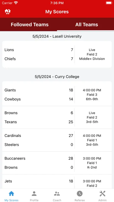 GameManager: Live Scorekeeping سکرین شاٹس