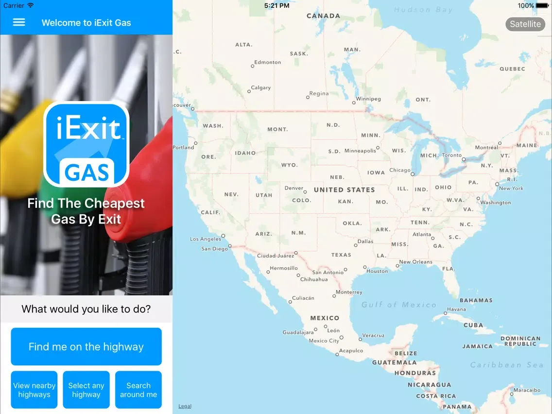 Скриншоты iExit Gas: Cheapest Gas Prices By Interstate Exit iPad 