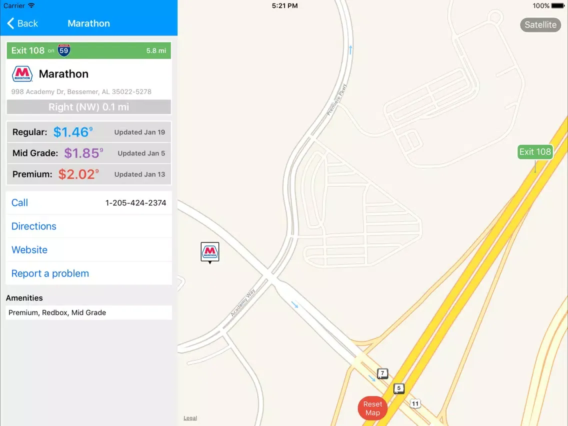 Скриншоты iExit Gas: Cheapest Gas Prices By Interstate Exit iPad 