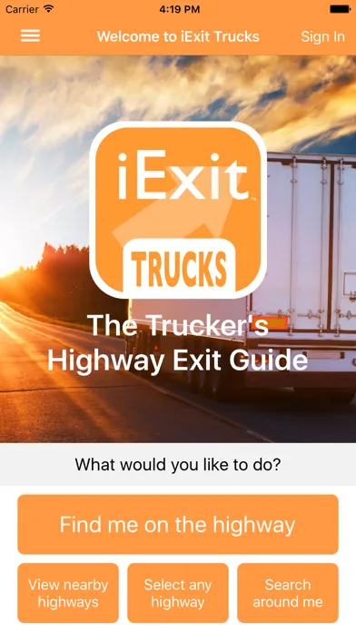 صور iExit Trucks: The Trucker's Highway Exit Guide