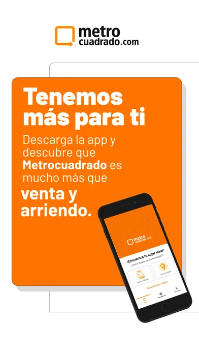 Tangkapan skrin Metrocuadrado. Más para ti.