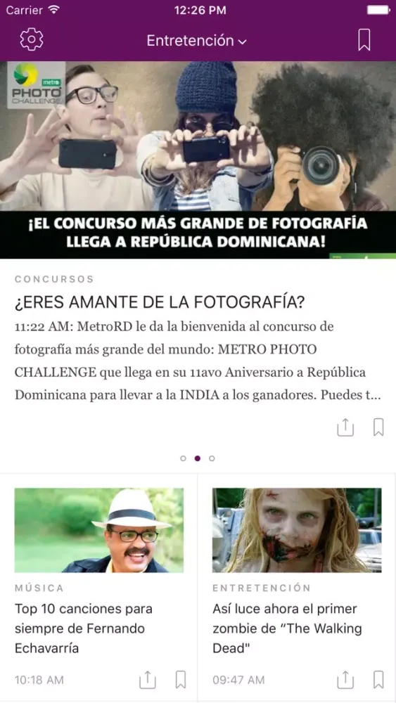 Capturas de tela do Metro RD