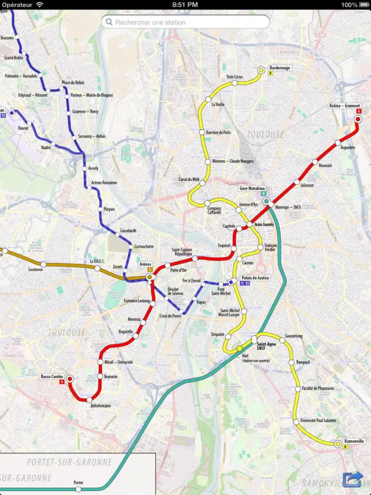 تصاویر MetroMap Toulouse iPad 