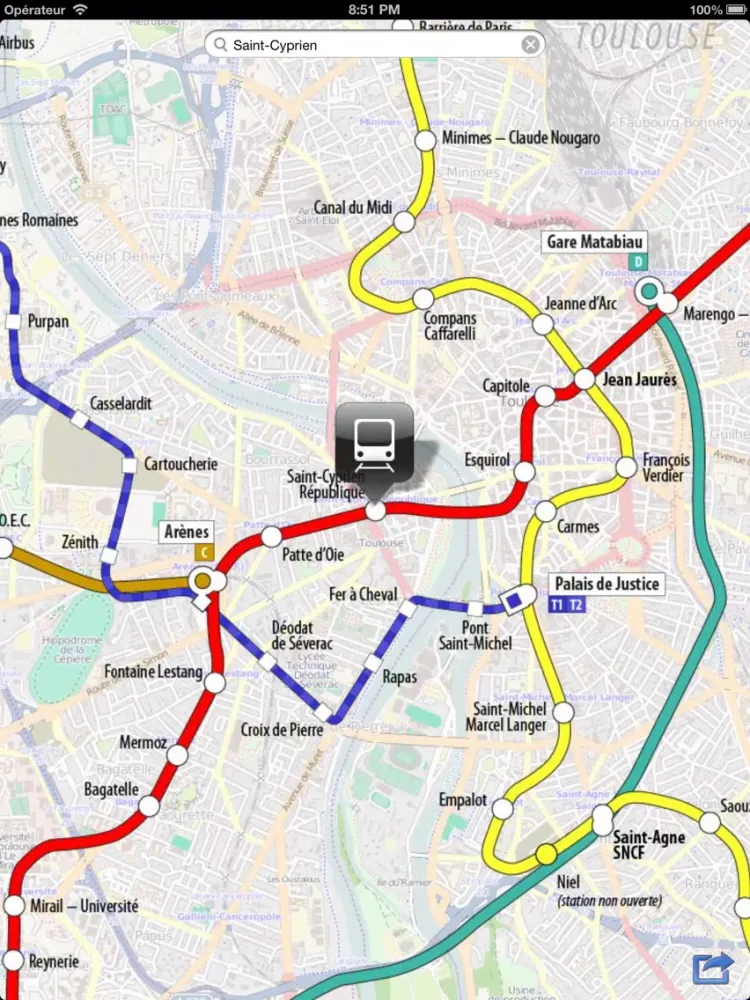 تصاویر MetroMap Toulouse iPad 