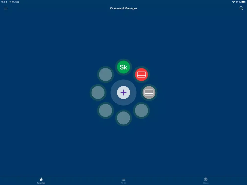 Tangkapan skrin MetroNet Password Manager iPad 