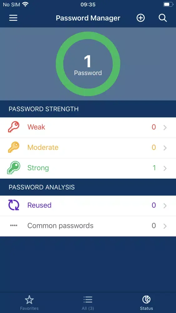 Tangkapan skrin MetroNet Password Manager