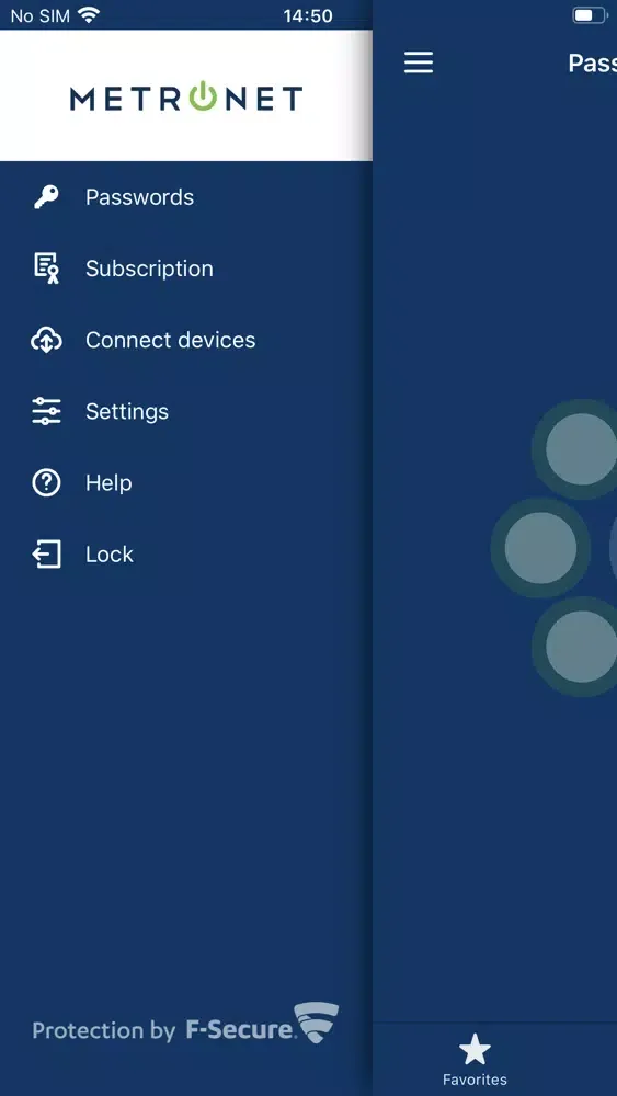 Tangkapan skrin MetroNet Password Manager