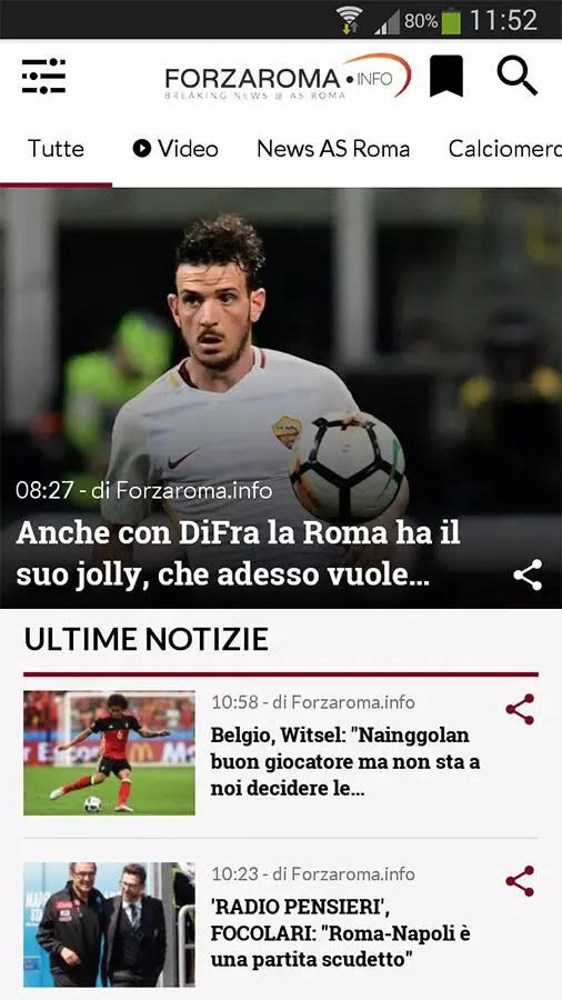 Screenshot di Forzaroma.info