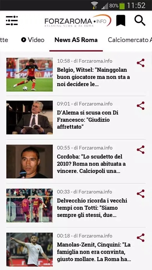 Screenshot di Forzaroma.info