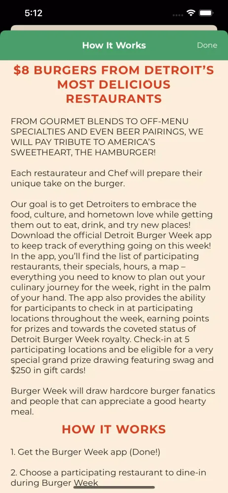 Captures d'écran de Detroit Burger Week