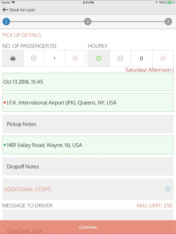 Metrowest Car Service iPad  سکرین شاٹس