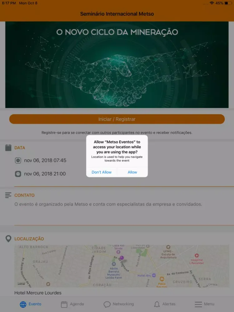 Metso Eventos iPad  Screenshots