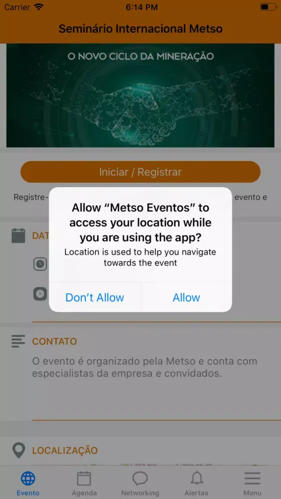 Metso Eventos Screenshots