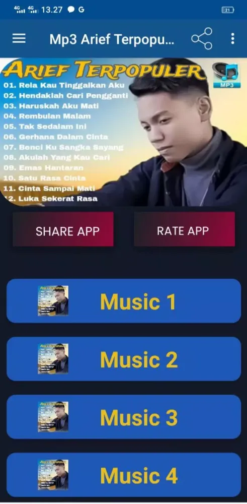 Zrzuty ekranu Mp3 Arief Full Album Offline
