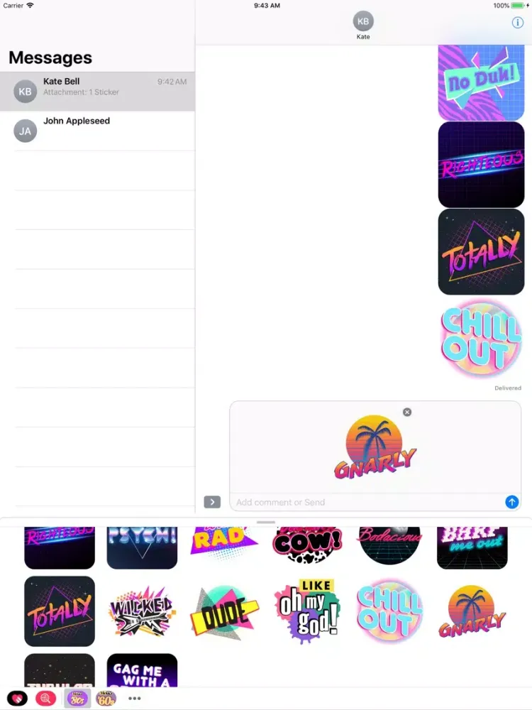 ภาพหน้าจอของ MeTV's '80s Slang iPad 