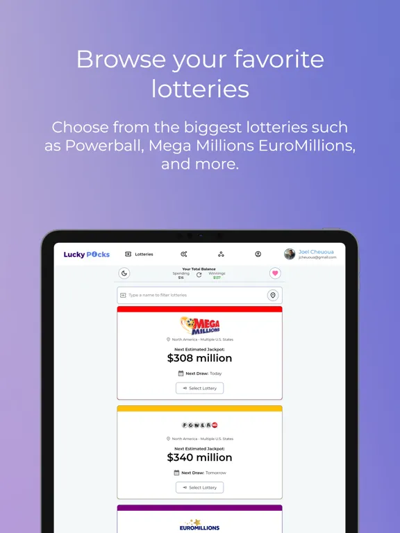 Captures d'écran de Lucky Picks - Lottery Advisor iPad 