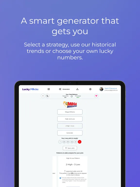 Captures d'écran de Lucky Picks - Lottery Advisor iPad 