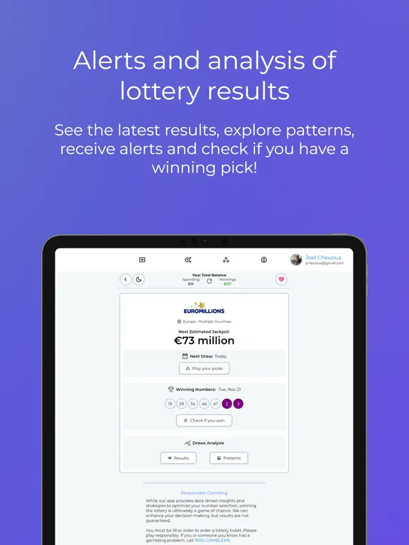 Captures d'écran de Lucky Picks - Lottery Advisor iPad 