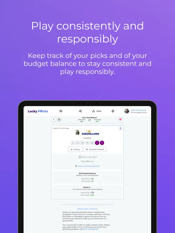 Captures d'écran de Lucky Picks - Lottery Advisor iPad 