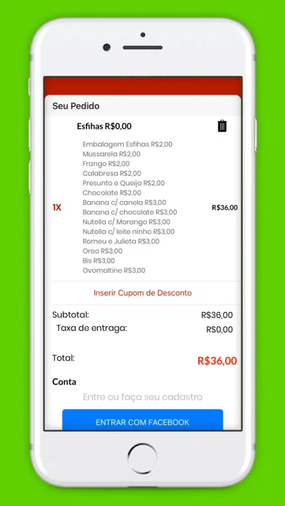 Tangkapan skrin Pizza Food Brasil