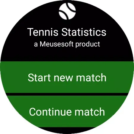 Tangkapan skrin Tennis Statistics