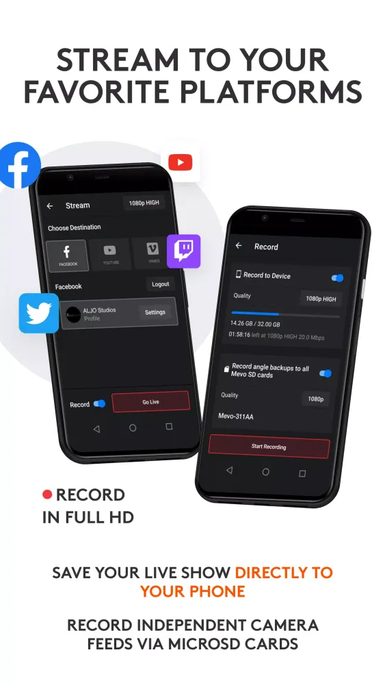 Logitech Mevo Multicam Screenshots