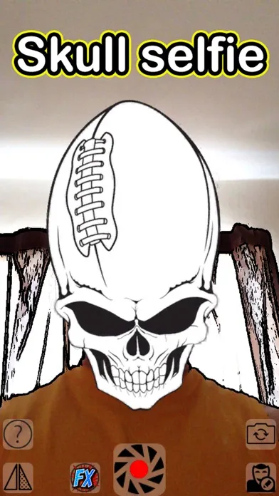 Skull Cam - A fun camera to swap faces with skulls, use realtime picture editor with cartoon style Screenshots