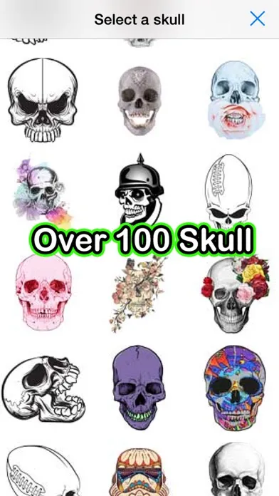 Skull Cam - A fun camera to swap faces with skulls, use realtime picture editor with cartoon style Screenshots
