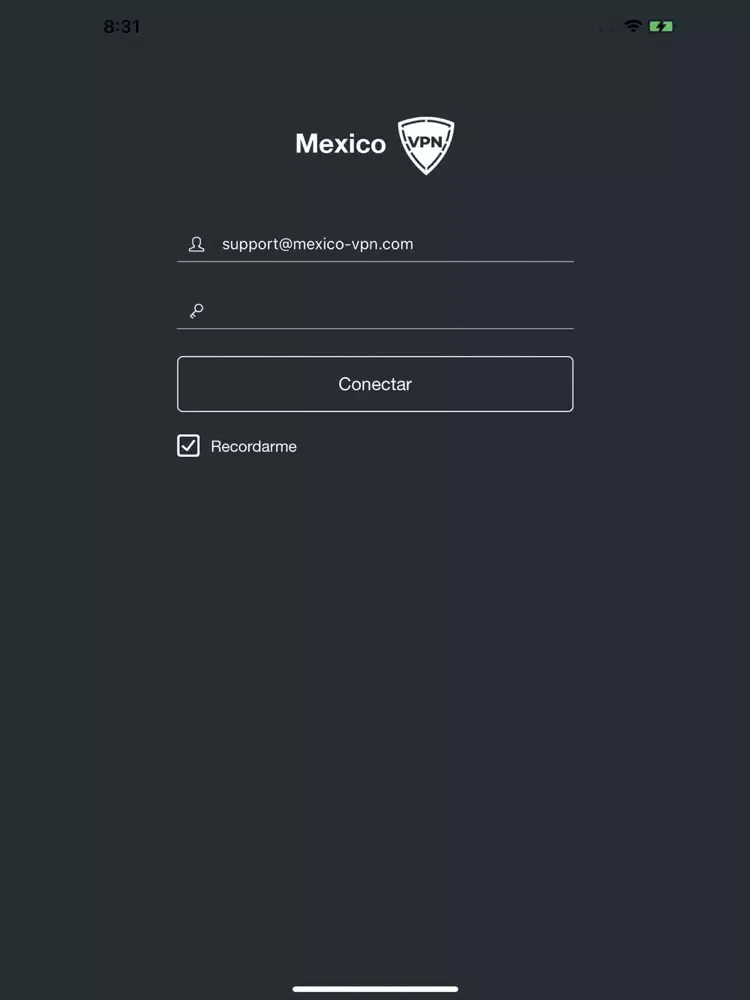 Capturas de pantalla de MexicoVPN iPad 