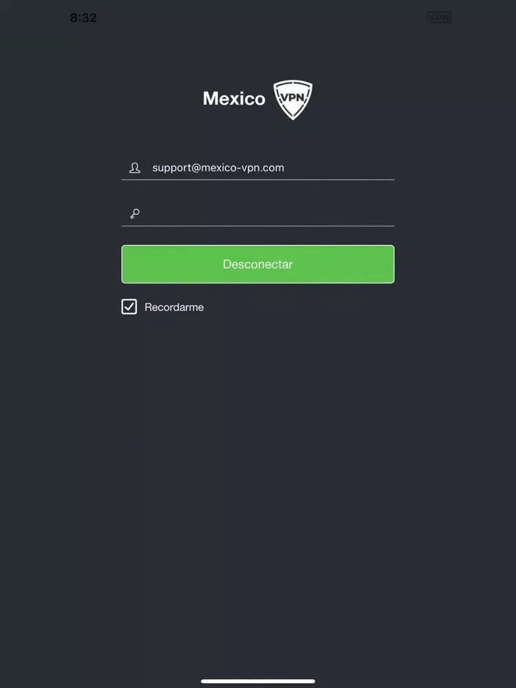Capturas de pantalla de MexicoVPN iPad 