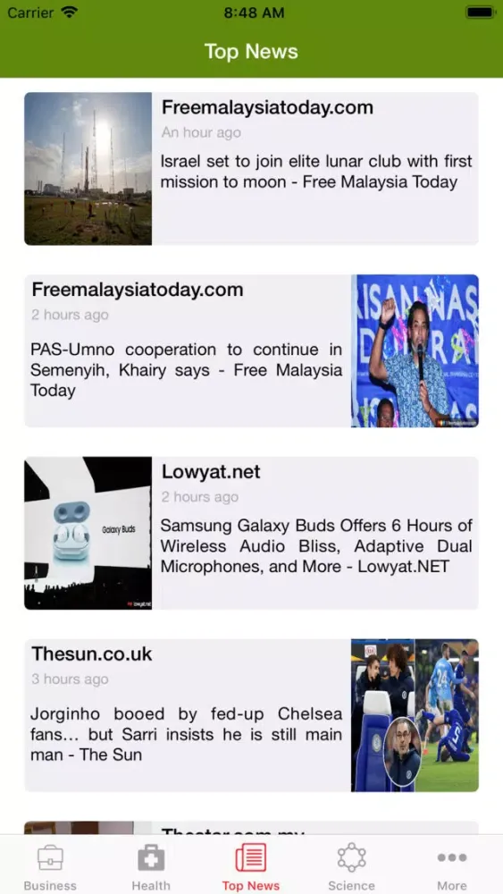 Ảnh chụp màn hình của News of Malaysia