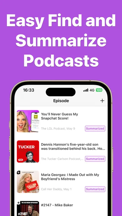 Capturas de pantalla de PodNote - AI Summarize Podcast