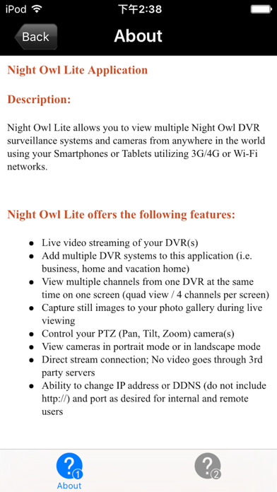 Tangkapan layar Night Owl Lite