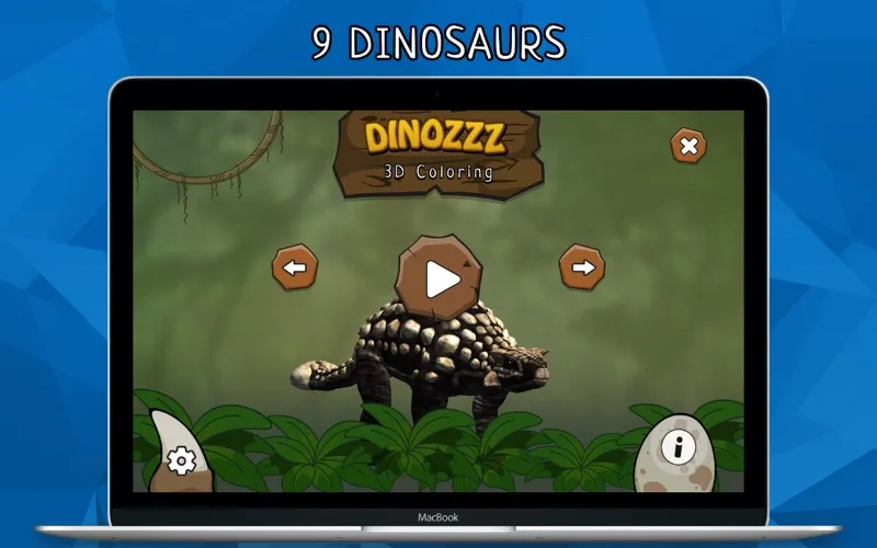 Ảnh chụp màn hình của DINOZZZ - 3D Coloring - unique, interactive, animated full-3D live dinosaurs coloring & painting experience for kids & adults