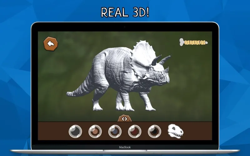 Ảnh chụp màn hình của DINOZZZ - 3D Coloring - unique, interactive, animated full-3D live dinosaurs coloring & painting experience for kids & adults
