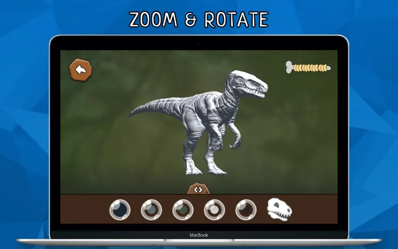 Ảnh chụp màn hình của DINOZZZ - 3D Coloring - unique, interactive, animated full-3D live dinosaurs coloring & painting experience for kids & adults