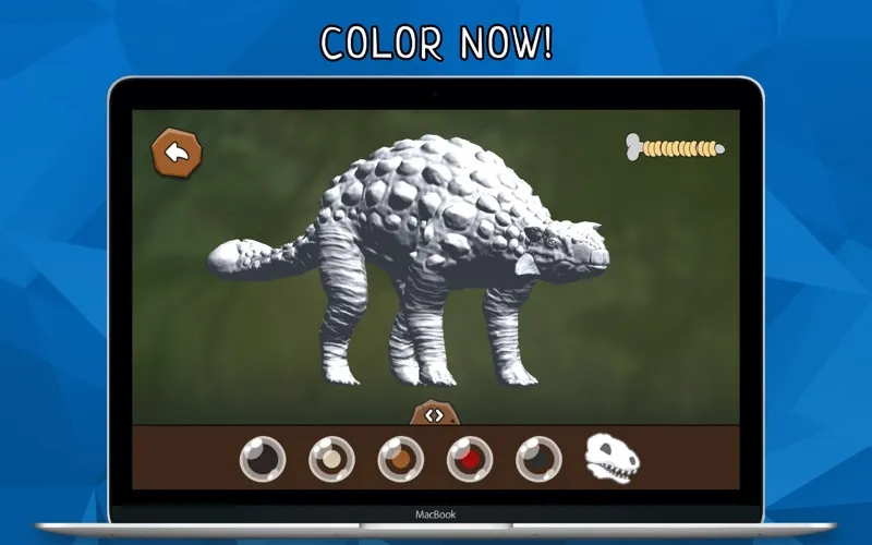 Ảnh chụp màn hình của DINOZZZ - 3D Coloring - unique, interactive, animated full-3D live dinosaurs coloring & painting experience for kids & adults