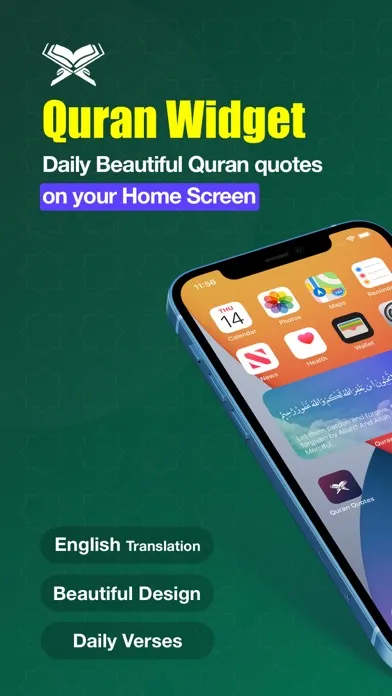 Capturas de tela do Quran Quotes Widget  | القرآن