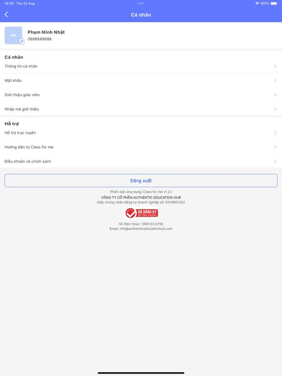 Class For Me Teacher iPad 應用截圖